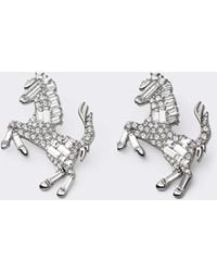 Ferrari - Orecchini Cavallino Rampante Strass - Lyst