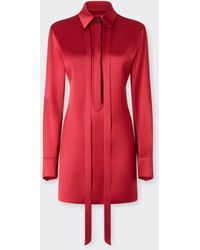 Ferrari - Stretch Satin Mini Dress - Lyst