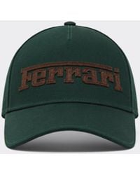 Ferrari - Cotton Twill Baseball Cap With Embroidery - Lyst
