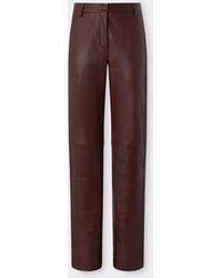 Ferrari - Straight-Leg Leather Trousers - Lyst