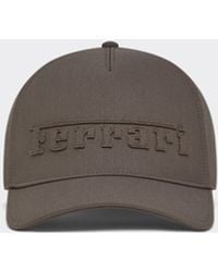 Ferrari - Crepe Baseball Cap With Embroidered Logo - Lyst