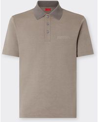 Ferrari - Cotton Polo Shirt With Logo - Lyst