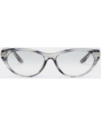 Ferrari - Stripedacetate Sunglasses With Gradient Mirrored Lenses - Lyst