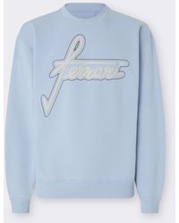 Ferrari - Embroidered Crew-Neck Sweatshirt - Lyst