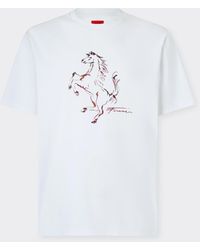 Ferrari - Cotton T-Shirt With Prancing Horse Print - Lyst