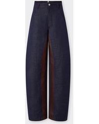 Ferrari - Cotton And Linen Denim Trousers - Lyst