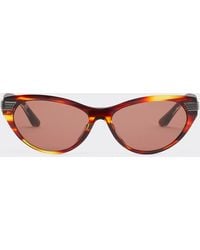 Ferrari - Striped Acetate Sunglasses With Lenses - Lyst