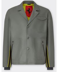 Ferrari - Leather Blouson Jacket With 3d Ribbon - Lyst