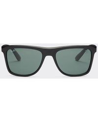 Ferrari - Black Ray-ban For Scuderia Rb4413mf Sunglasses With Dark Green Lenses - Lyst