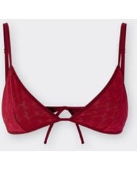 Ferrari - Triangle Bikini Top With Prancing Horse Motif - Lyst