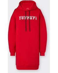 Ferrari - Vestido Sudadera De Algodón Con Logo - Lyst