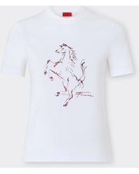 Ferrari - Cotton T-Shirt With Prancing Horse Print - Lyst
