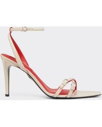 Ferrari - Glossy Leather Sandals - Lyst