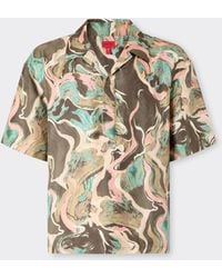 Ferrari - Silk Shirt With Marble Horse Print - Lyst
