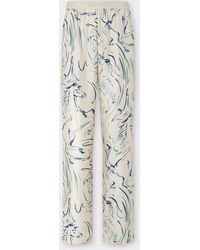 Ferrari - Pantalón De Seda Con Estampado Cavallino - Lyst