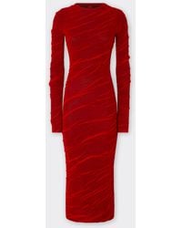 Ferrari - Wool And Cotton Knit Dress - Lyst