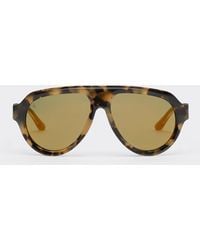 Ferrari - Brownacetate Sunglasses With Mirrored Lenses - Lyst