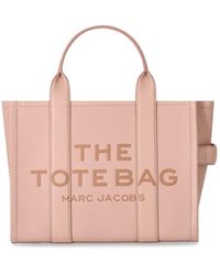 Marc Jacobs - The leather medium tote rose handtasche - Lyst