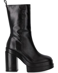 Paloma Barceló - Paloma Barceló Eros Black Heeled Knöchelstiefel - Lyst