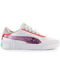 PUMA Leather Cali And Pink Trainers in 