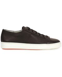 Santoni Sneaker Pelle Testa Moro - Marrone