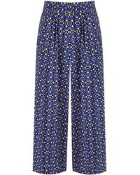 Weekend by Maxmara - Pantalone Cropped Virgin Bluette - Lyst