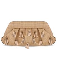 THEMOIRÈ - Bolso clutch emera paper fringes macadamia - Lyst