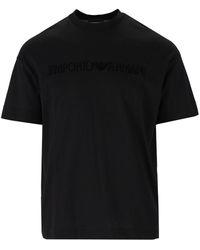 Emporio Armani T-shirt Met Logo - Zwart