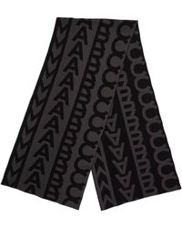 Marc Jacobs - Sciarpa the monogram knit grigio - Lyst