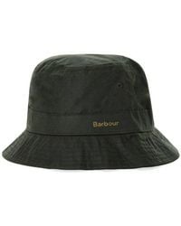 Barbour - Belsay Wax Grüner Hut - Lyst
