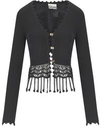 Ganni - Crochet Cropped Cardigan - Lyst