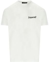 DSquared² - T-shirt cool fit dsq2 blanc - Lyst