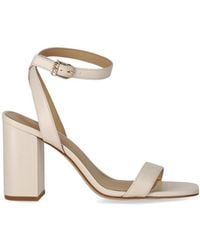 Michael Kors - Merriam creme sandale mit absatz - Lyst