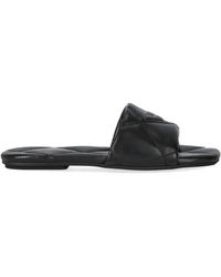 Emporio Armani - Quilted Flat Sandal - Lyst
