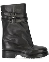 Strategia - Schwarzer Biker Stiefel - Lyst