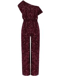 Elisabetta Franchi - Rouge Noir Jumpsuit Mit Pailletten - Lyst