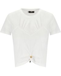 Elisabetta Franchi - Cropped T-Shirt - Lyst