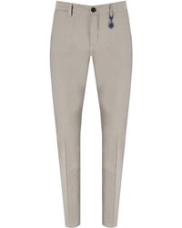 Manuel Ritz - Hellblau beige gestreifte hose - Lyst