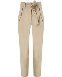 Weekend by Maxmara - Occhio Beige Carrot Fit Trousers - Lyst