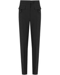 Ganni - Twill Pants With Pockets - Lyst