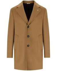 Manuel Ritz - Camel Single-Breasted Coat - Lyst