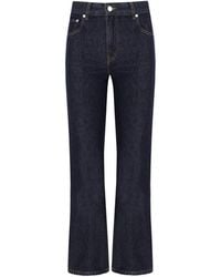 Ganni - Betzy Dark Cropped Bootcut Jeans - Lyst