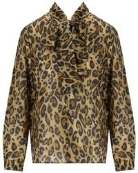 Marella - Camicia Nastro Animalier - Lyst