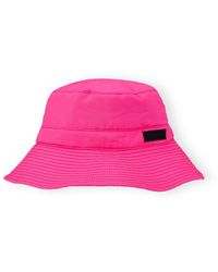 Ganni - Fluo Pink Bucket HAT - Lyst