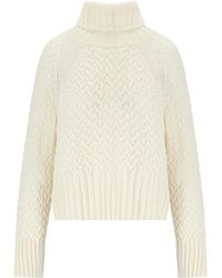 Barbour - Suéter de cuello alto malton ecru - Lyst