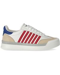DSquared² - New jersey weiss rot sneaker - Lyst