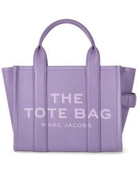 Marc Jacobs - The leather small tote lila handtasche - Lyst