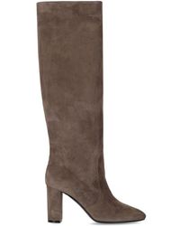 Via Roma 15 - Suede Heeled High Boot - Lyst