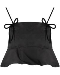 Ganni - Satin Top - Lyst