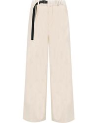 White Sand - Sand Carol Cream Ribbed Trousers - Lyst